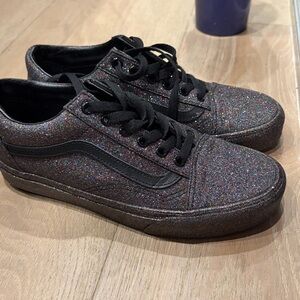Vans Women’s Black Glitter Sneakers